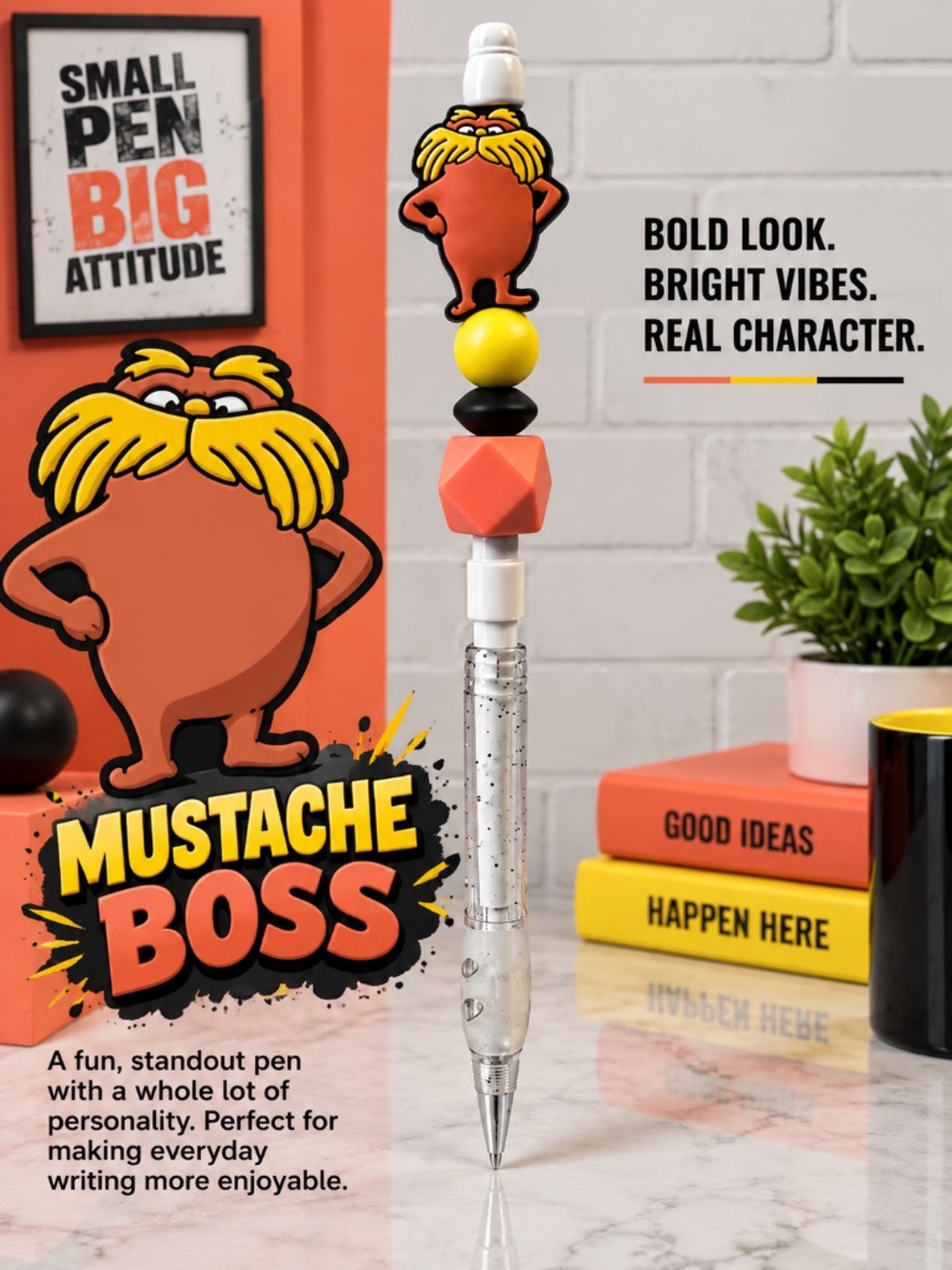Mustache Boss Energy Pencil
